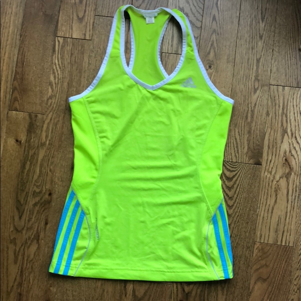 Adidas training top neon yellow